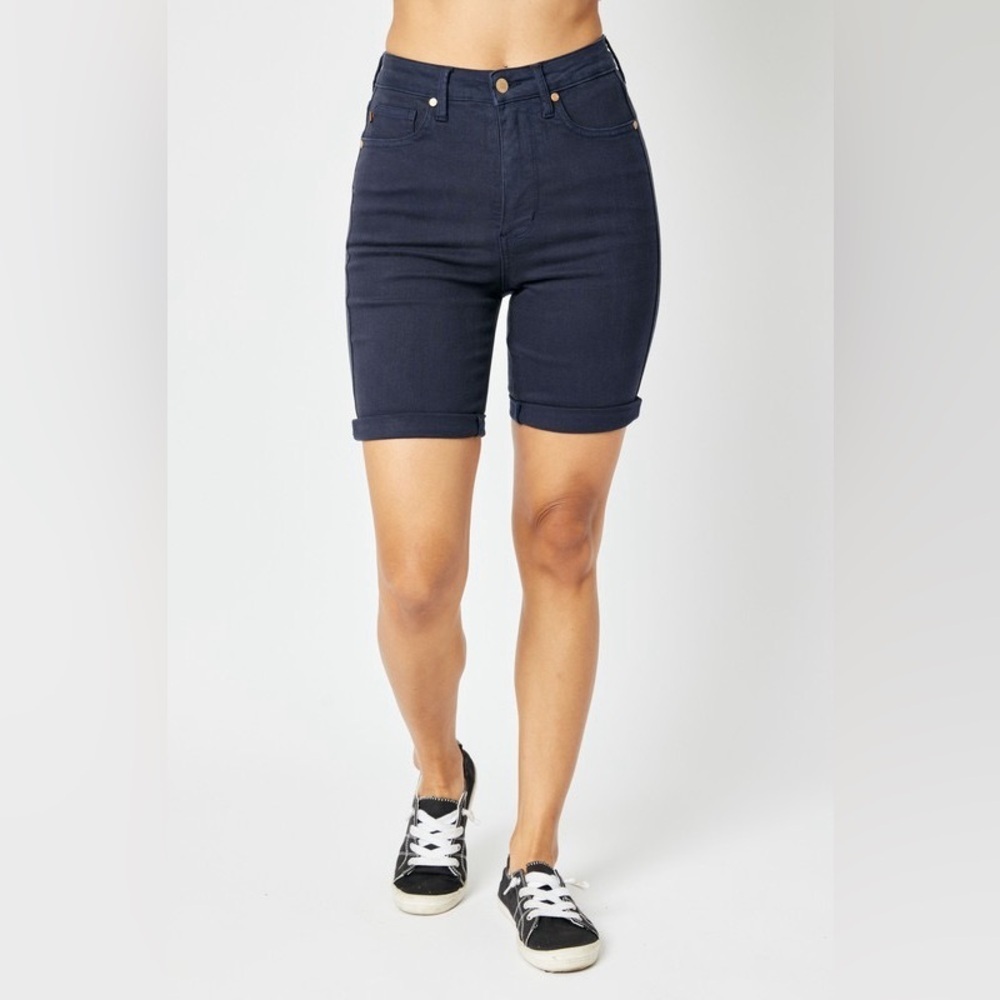 Judy Blue High Waist Tummy Control Bermuda Shorts - Picture 1 of 6